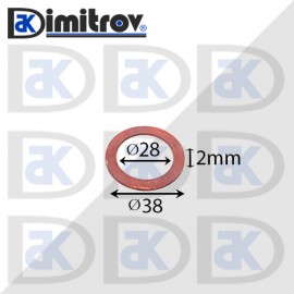 Дифтунга Ø 28 х Ø 38 х 2 mm медна
